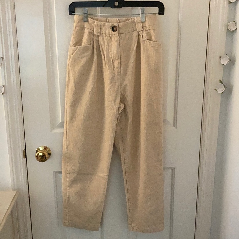 Simplee Casual Crimping corduroy pants, size S